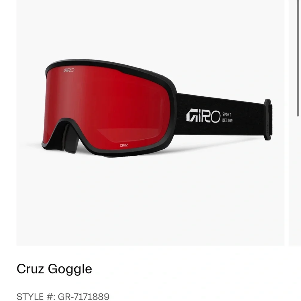Giro Black Ski Goggles with Red Mirrored Lens